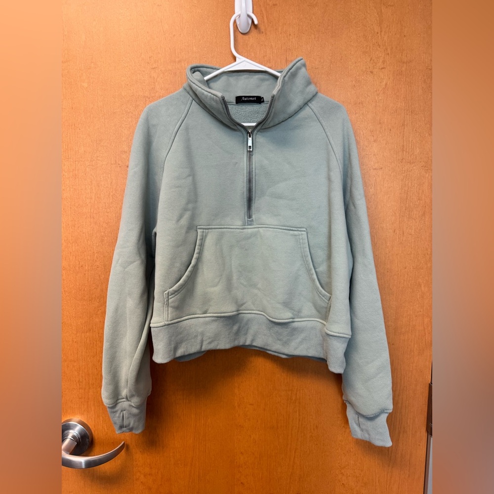 Green Half-Zip Sweater